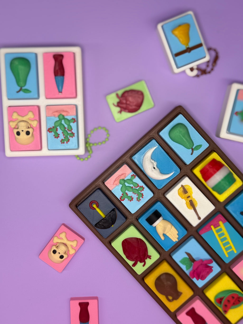 Lotería Cards- Stress Relief  Clickers/figets 3D-Printed Inspired by Mexican Loteria PERSONALIZED