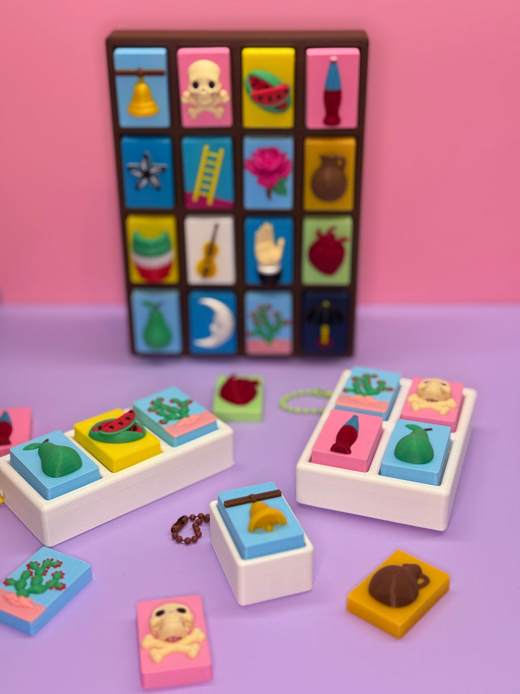 Lotería Cards- Stress Relief  Clickers/figets 3D-Printed Inspired by Mexican Loteria PERSONALIZED