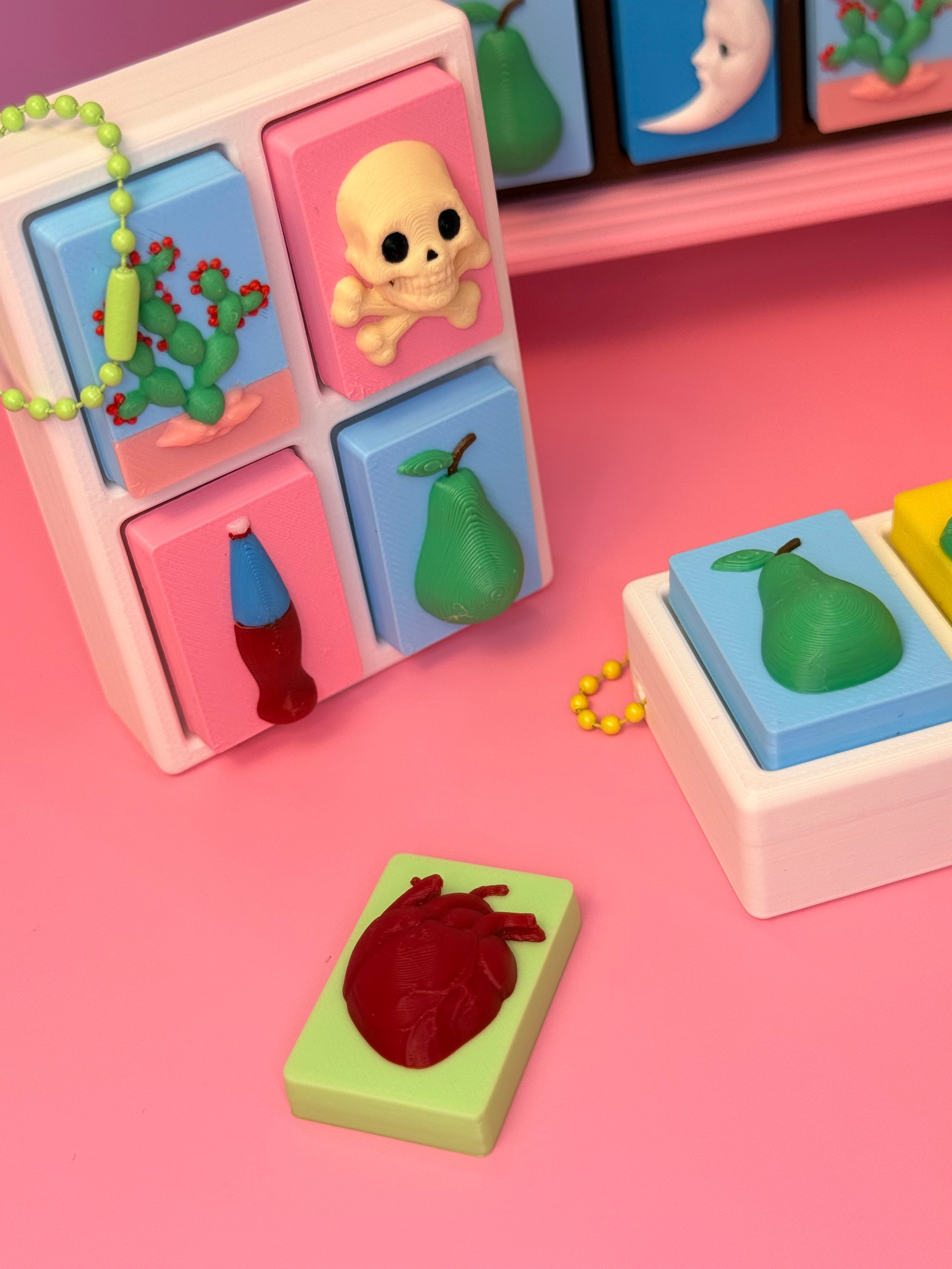 Lotería Cards- Stress Relief  Clickers/figets 3D-Printed Inspired by Mexican Loteria PERSONALIZED