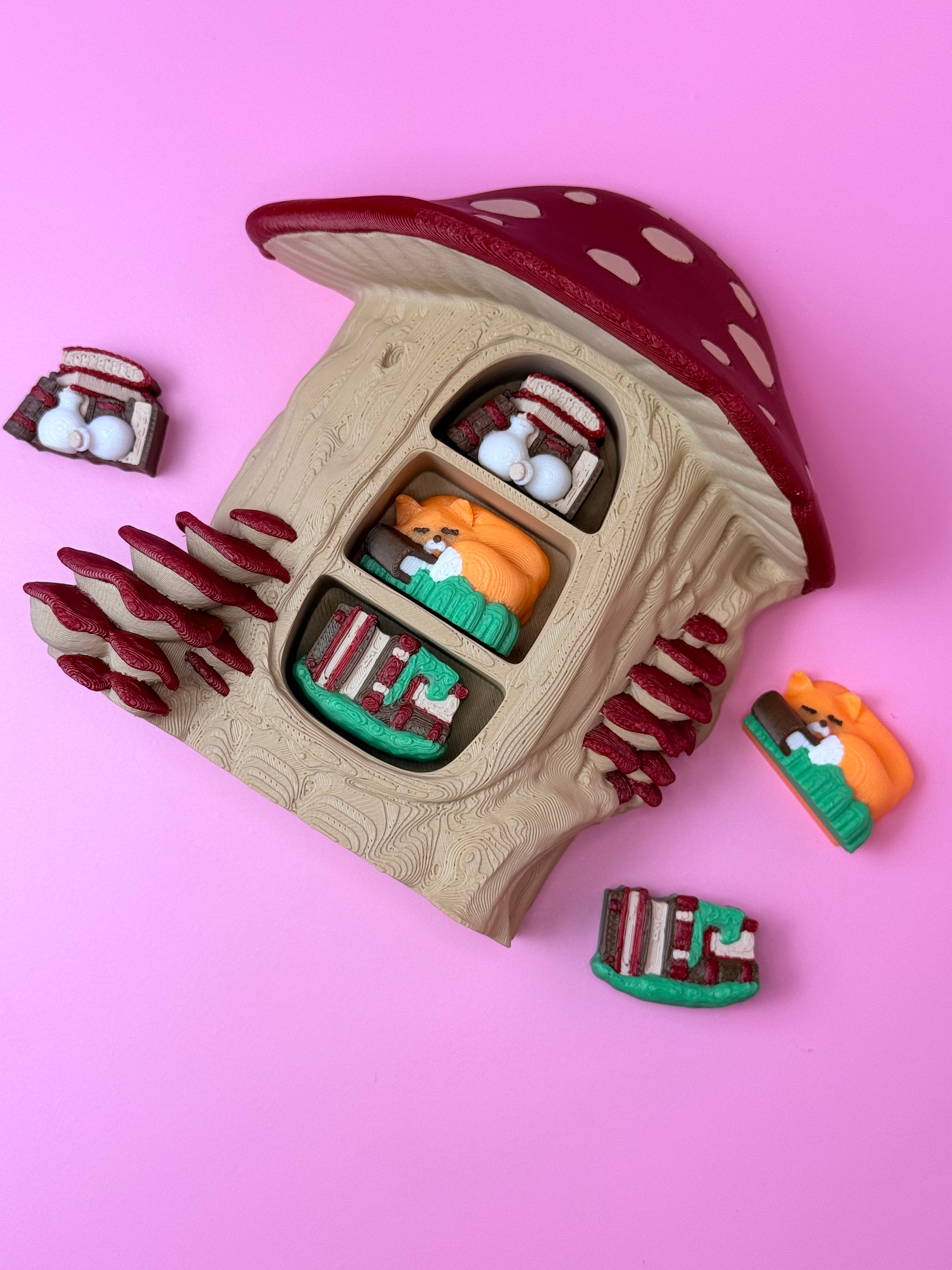 Mushroom Tree book-nook clicker-fidget toys