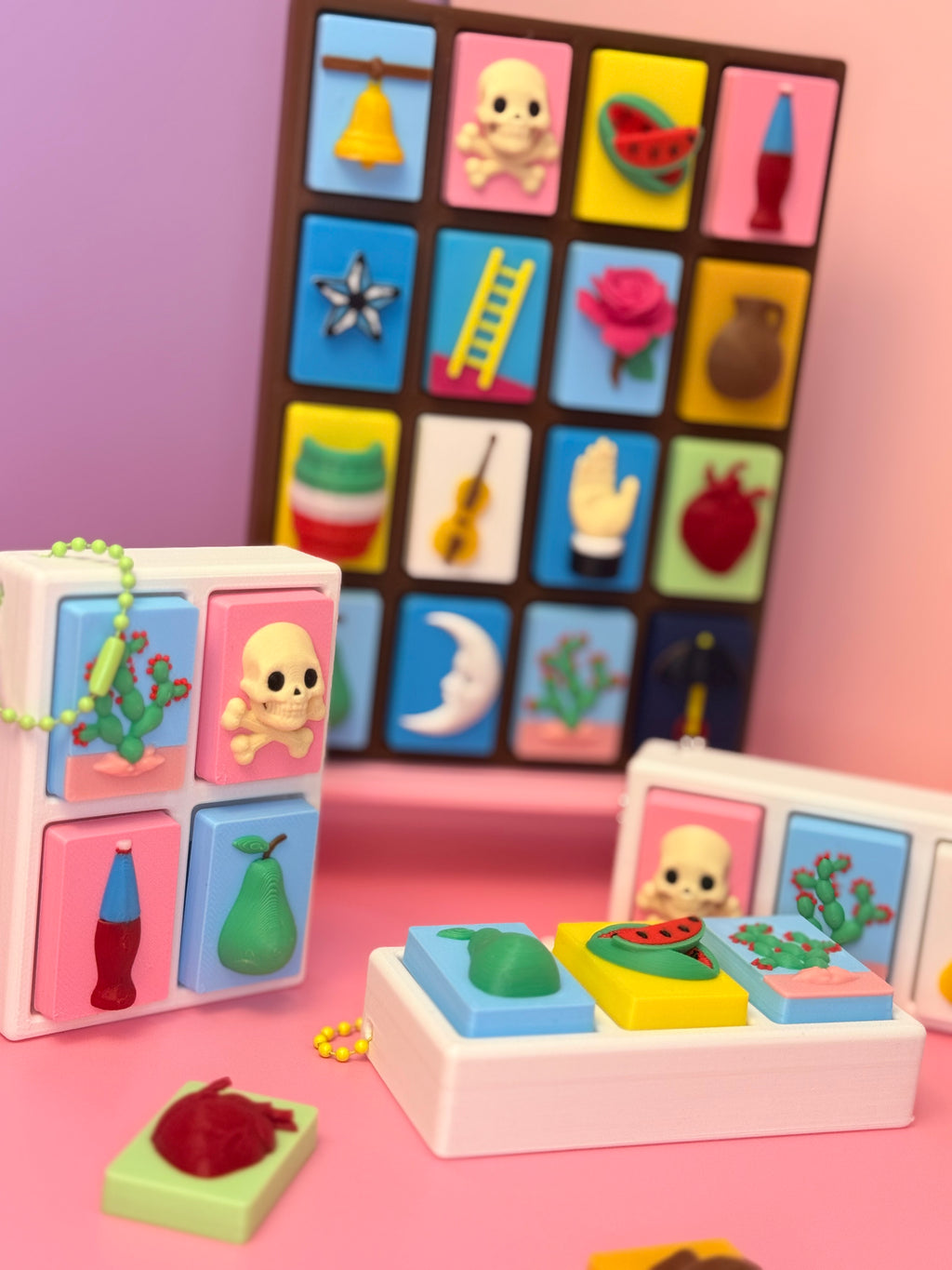 Lotería Cards- Stress Relief  Clickers/figets 3D-Printed Inspired by Mexican Loteria PERSONALIZED