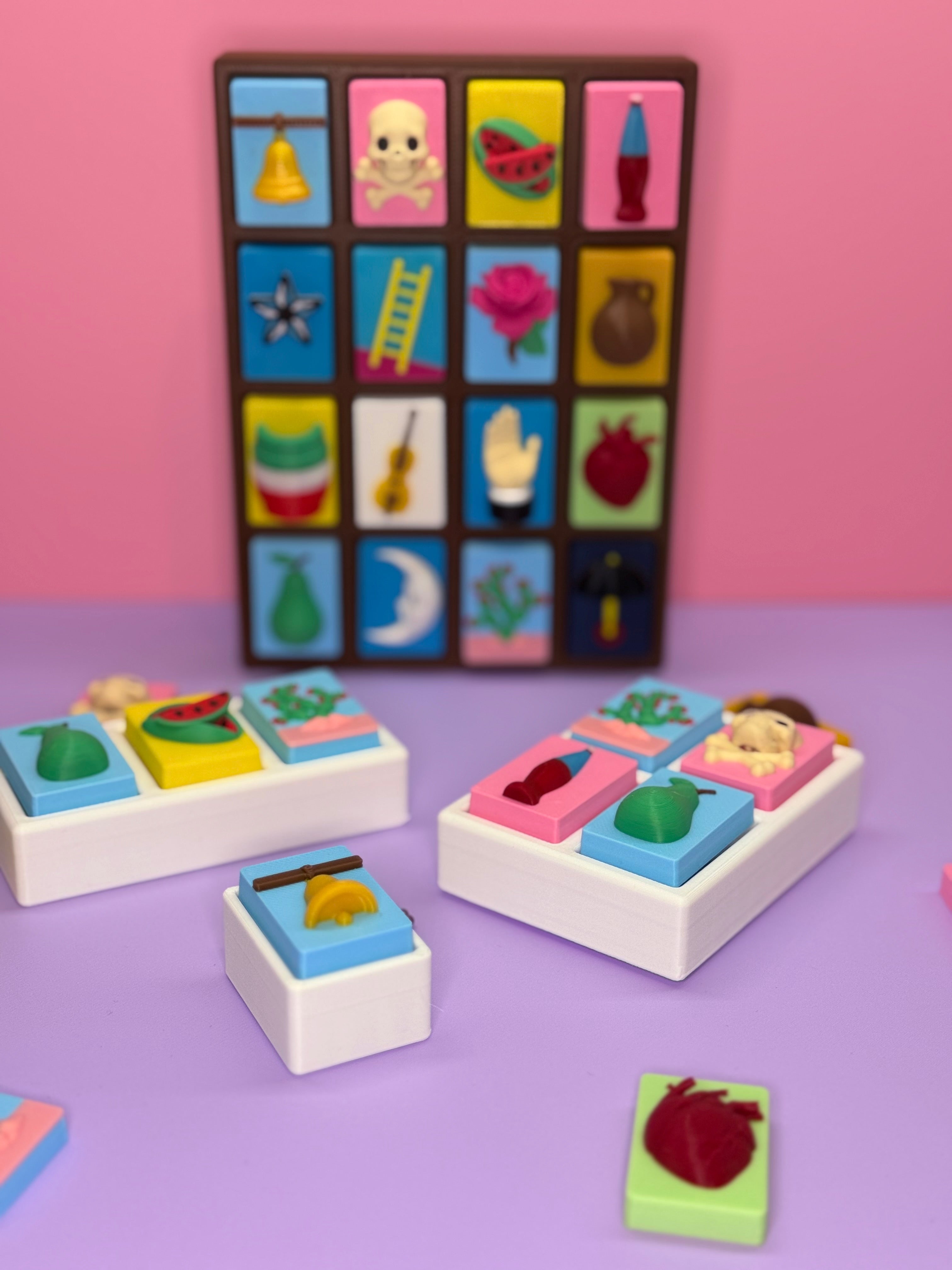 Lotería Cards- Stress Relief  Clickers/figets 3D-Printed Inspired by Mexican Loteria PERSONALIZED