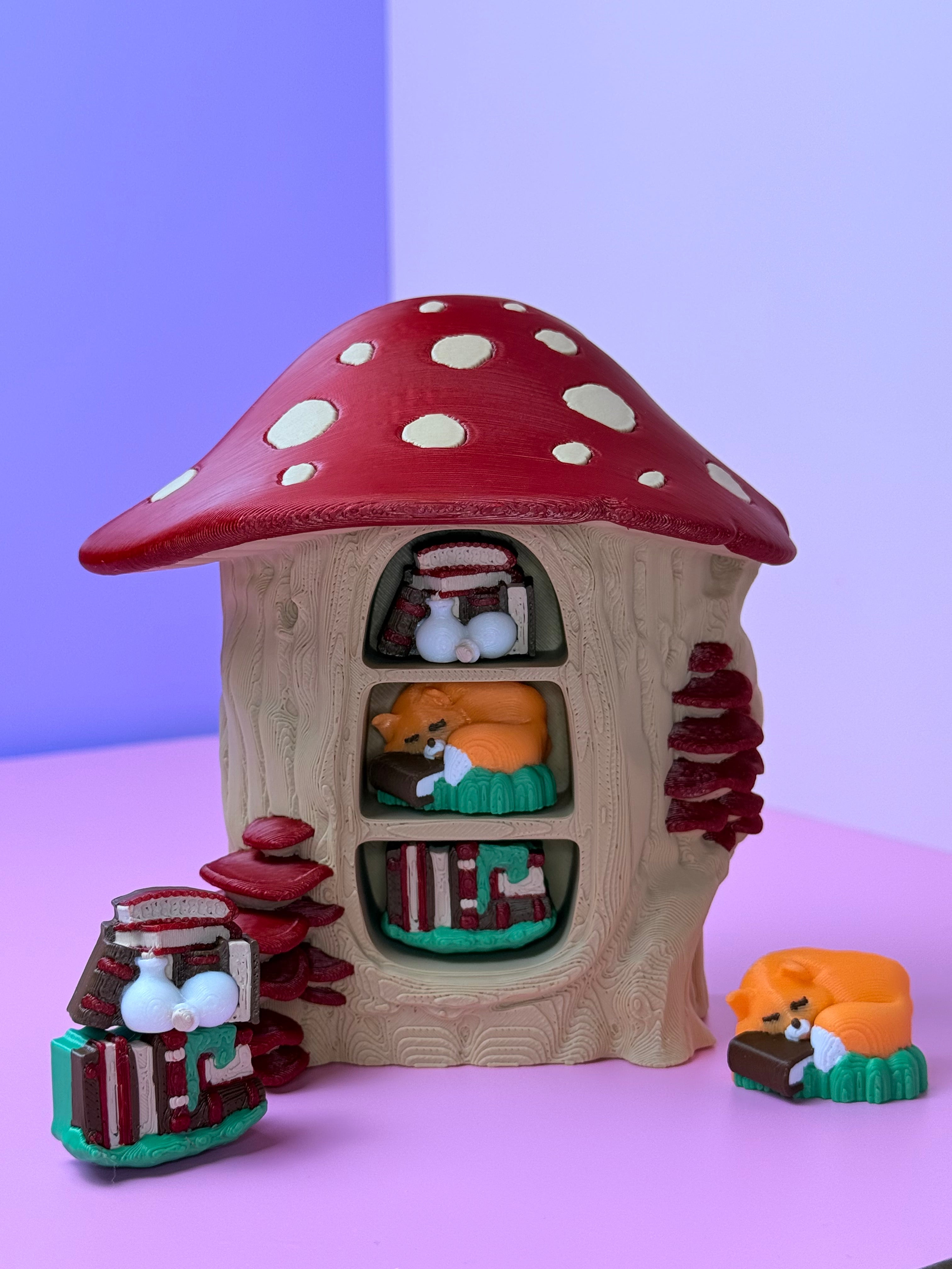 Mushroom Tree book-nook clicker-fidget toys