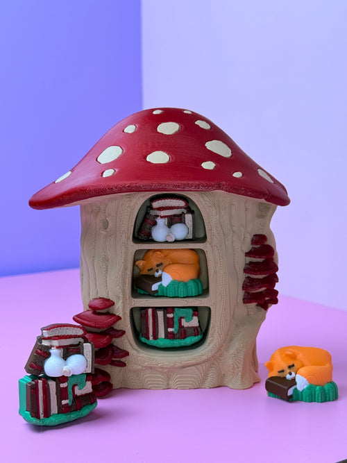 Mushroom Tree book-nook clicker-fidget toys