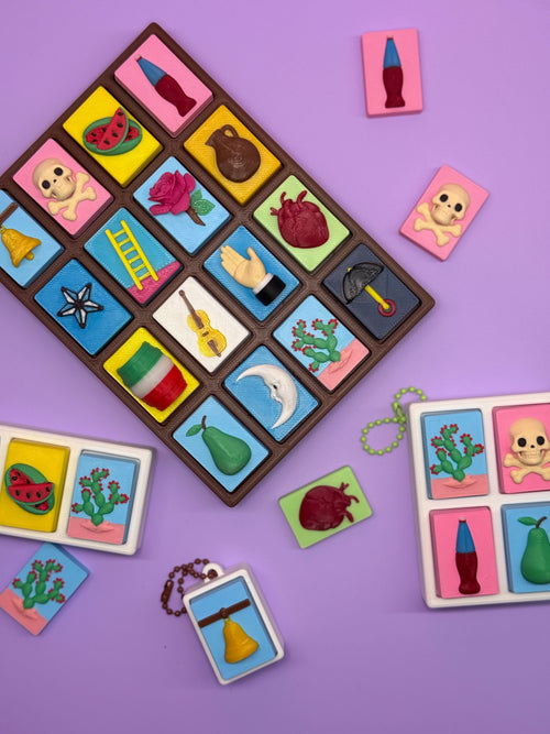 Lotería Cards- Stress Relief  Clickers/figets 3D-Printed Inspired by Mexican Loteria PERSONALIZED