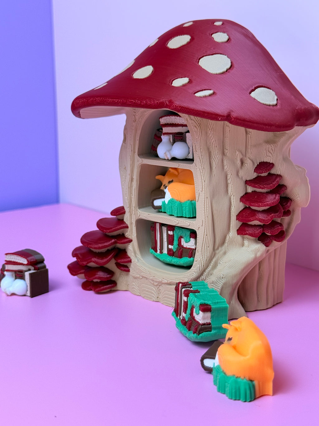 Mushroom Tree book-nook clicker-fidget toys