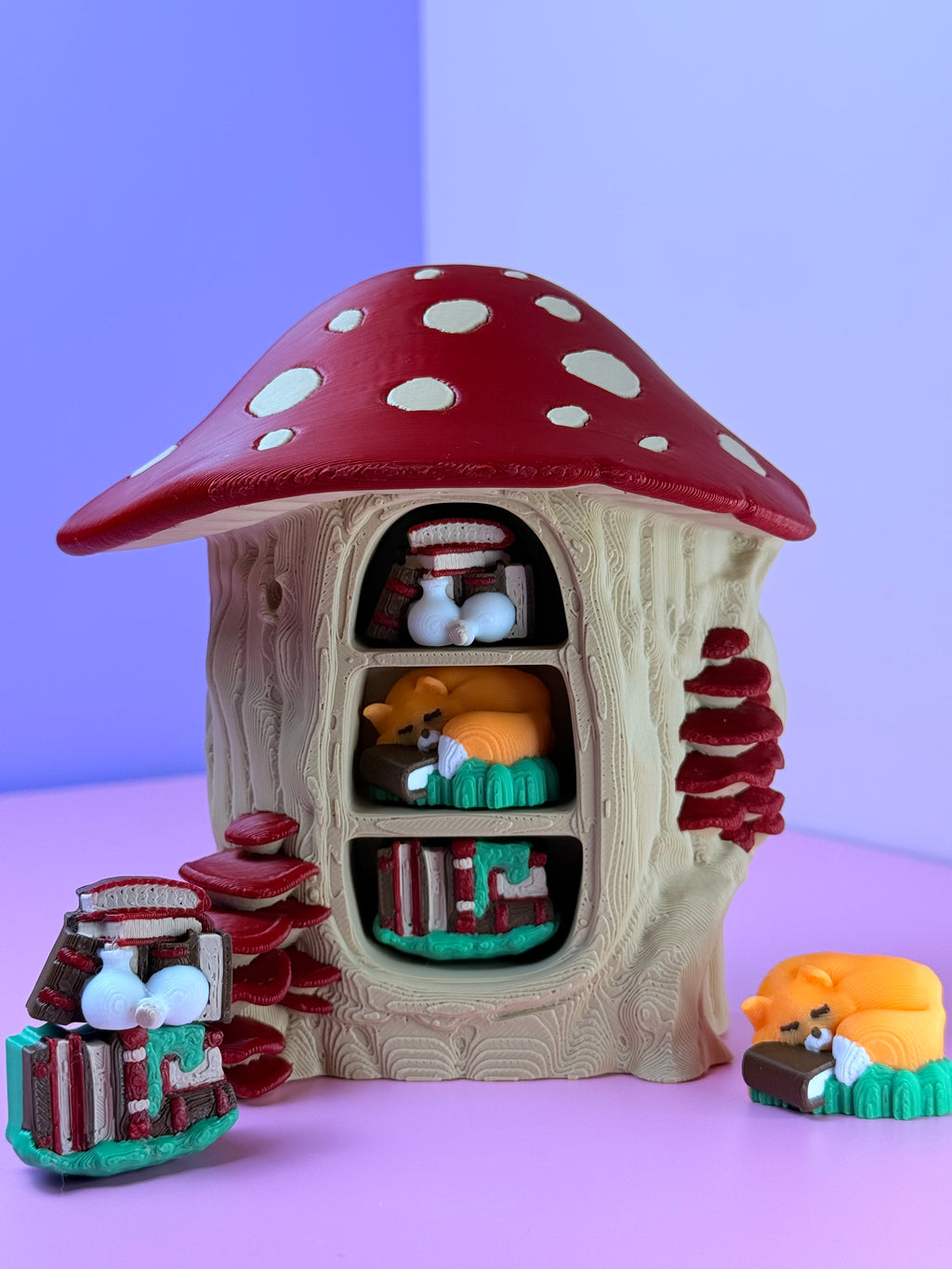 Mushroom Tree book-nook clicker-fidget toys